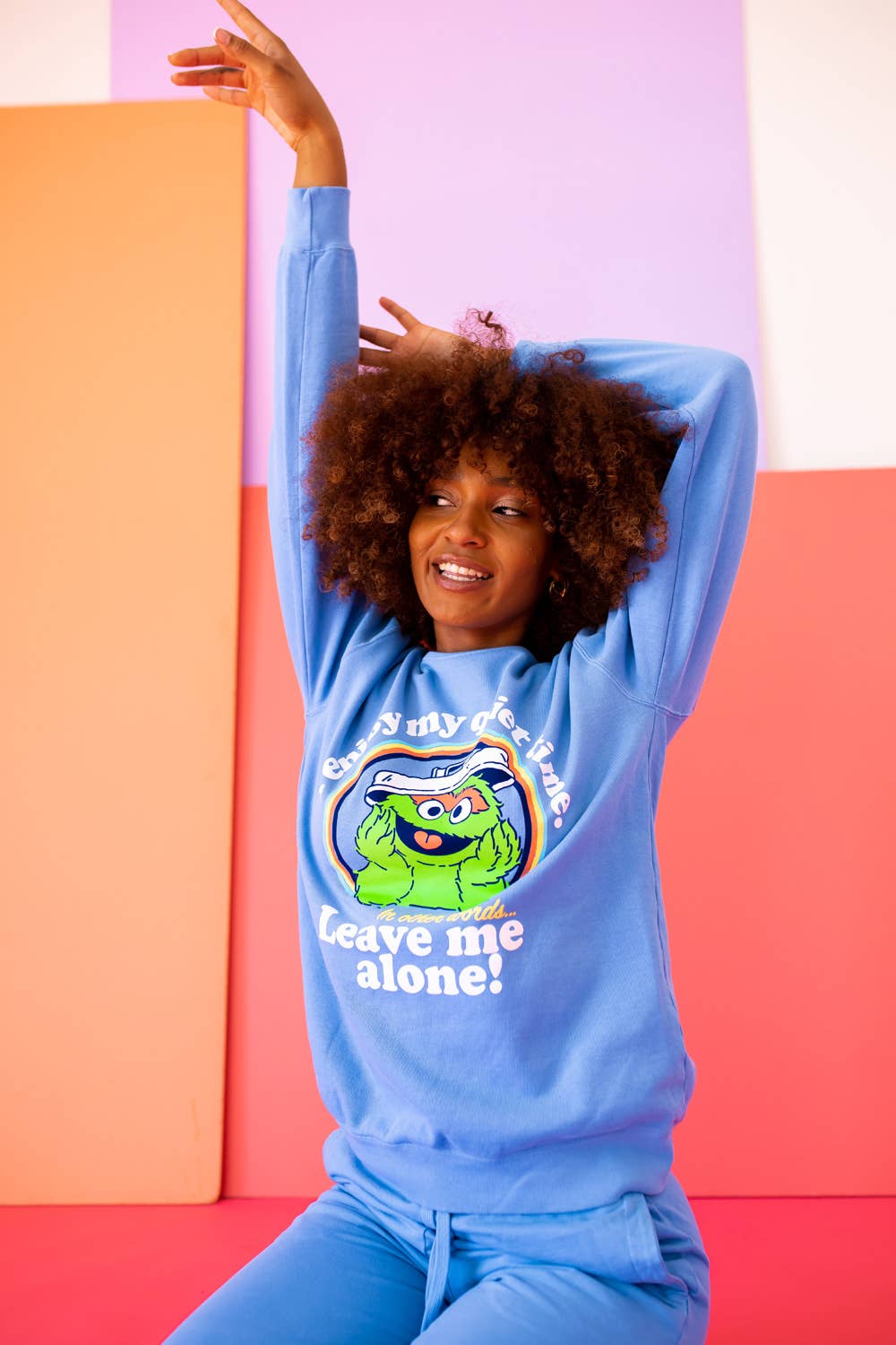 Blue Anti-Social Oscar The Grouch Sweatshirt for wholesale on Faire5