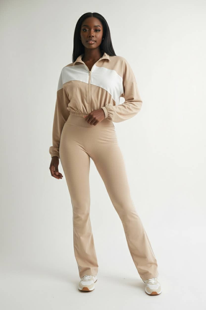 5besties inc - Wholesale Activewear Set - Women's - COLOR BLOCK WINDBREAKER AND TRACK PANTS SET6