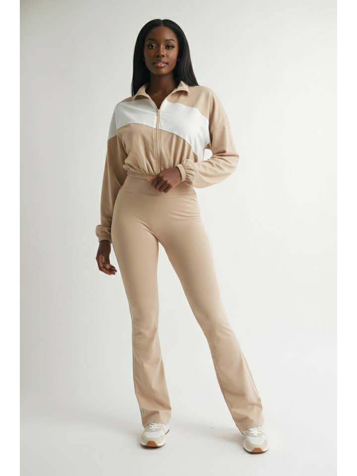 5besties inc - Wholesale Activewear Set - Women's - COLOR BLOCK WINDBREAKER AND TRACK PANTS SET6