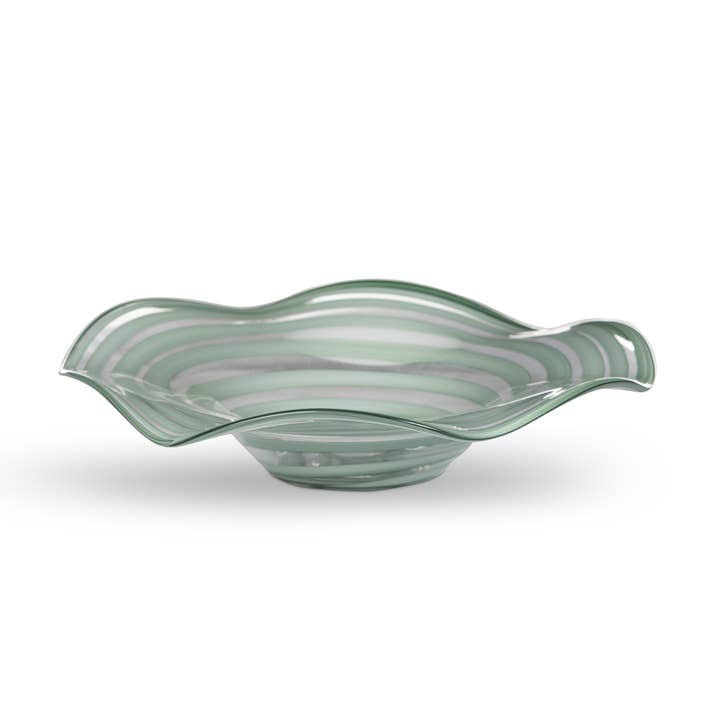 Everly Glass Decorative Plate, Sea Mist for wholesale by Park Hill Collection