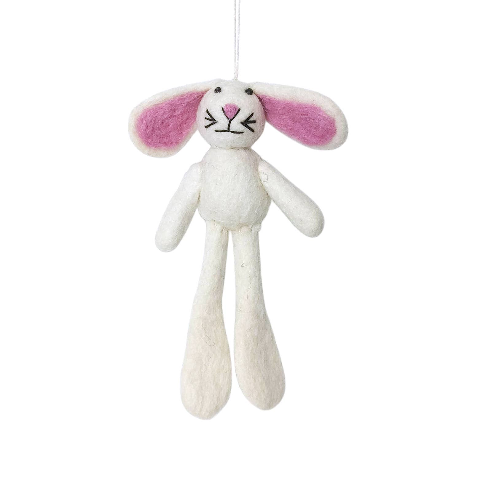 Sparkle Being – wholesale Ornament – Handmade Wool Felt Bunny Ornament – Cute Easter or Christmas Decoration0