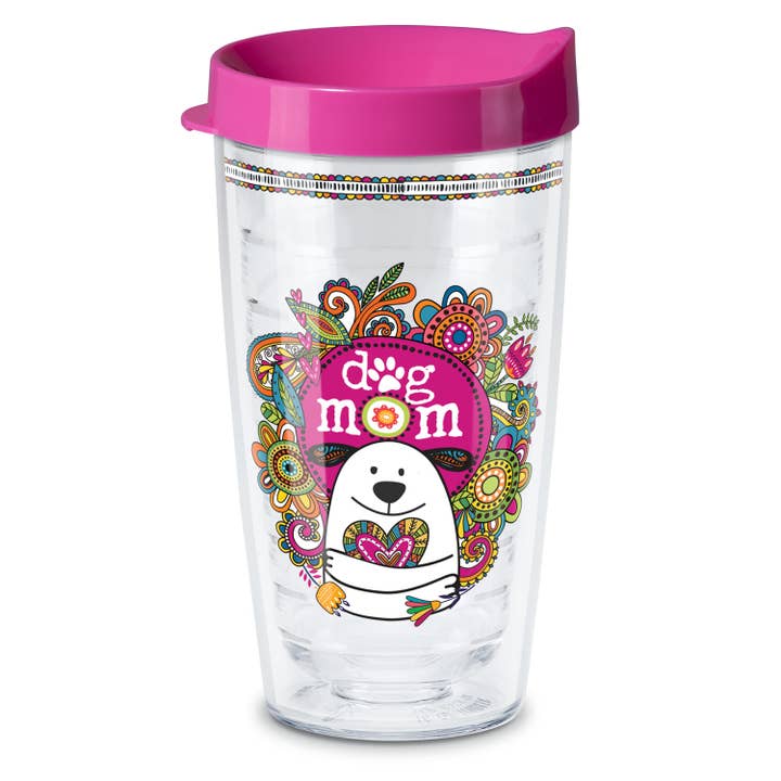 Dog Mom Insulated Travel Tumbler with Lid 16 oz. for wholesale by Conimar Promotions