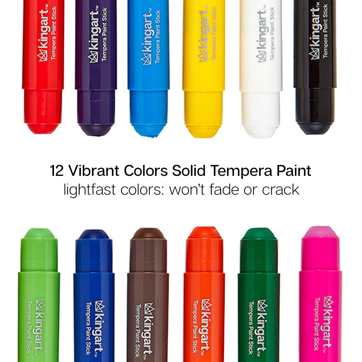 KINGART - Wholesale Verfset - Tempera-verfstiften, 12 kleuren3
