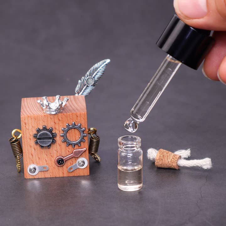 Kit de manualidades DIY para construir tu propio ambientador de robot de madera para venta al por mayor de Kitsville