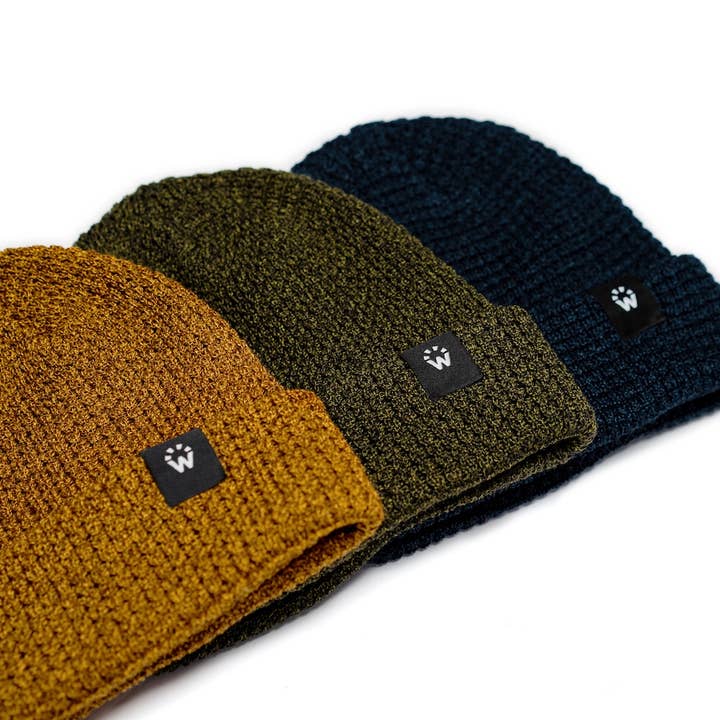 Made in Canada Merino Wool Blend Beanie/Toque (Waffle) for wholesale by Whelk Goods