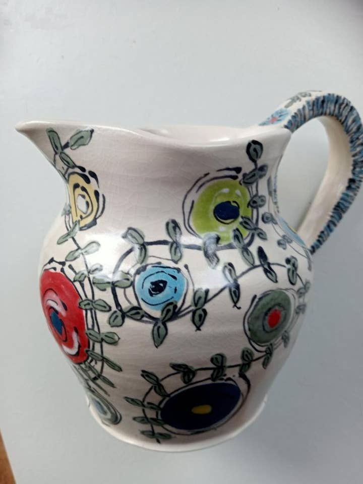 Keramische Karaf van Aardewerk met Uniek Decor voor wholesale door Poterie Art Déco