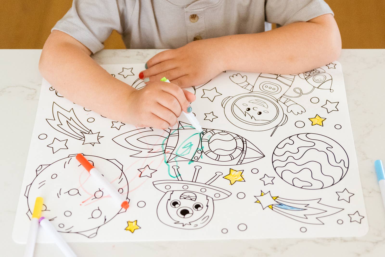 Babeehive Goods - Wholesale Coloring Mat - Kids & Baby - Silicone Reusable Coloring Placemat6
