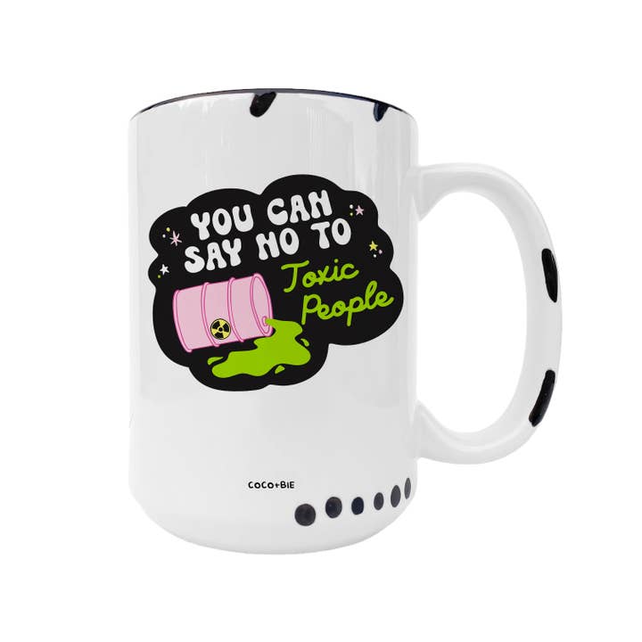 Mug Say No To Toxic People - Introverti, santé mentale, drôle pour la vente par coco+bie designs