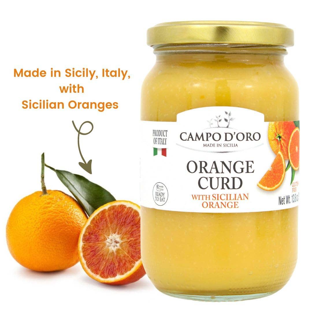 Wholesale Italian Food - Wholesale Jam/Jelly - Campo D'Oro, Orange Curd, Sicilian Orange custard cream 13.8 oz3