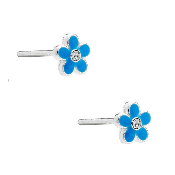 Silver Jewellery Cavern Wholesale - Wholesale Stud/Post Earrings - Turquoise Flower Studs