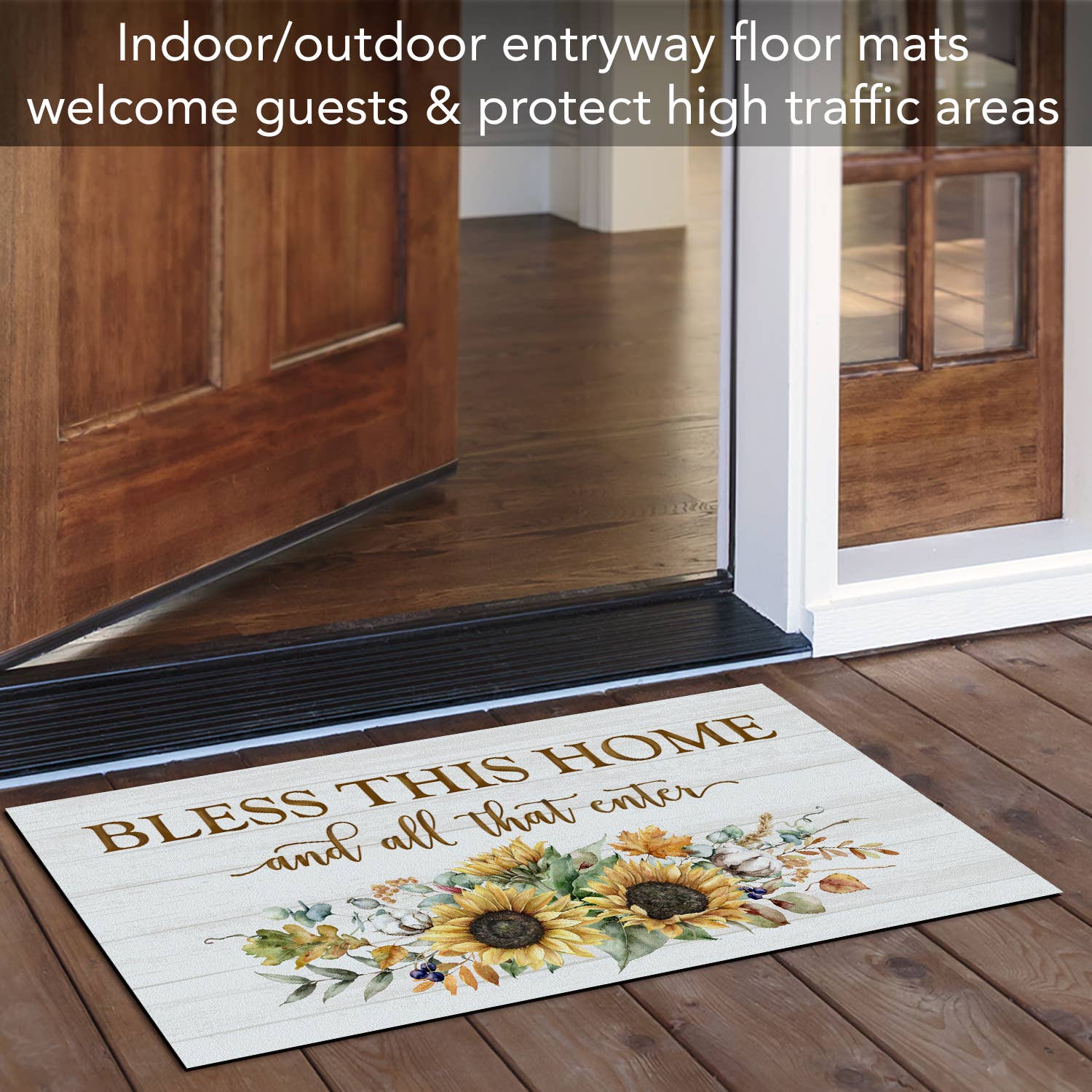 CounterArt/Highland Home/Thirstystone - Wholesale Door Mat - Bless This Home Fall Indoor/Outdoor Entryway Mat3