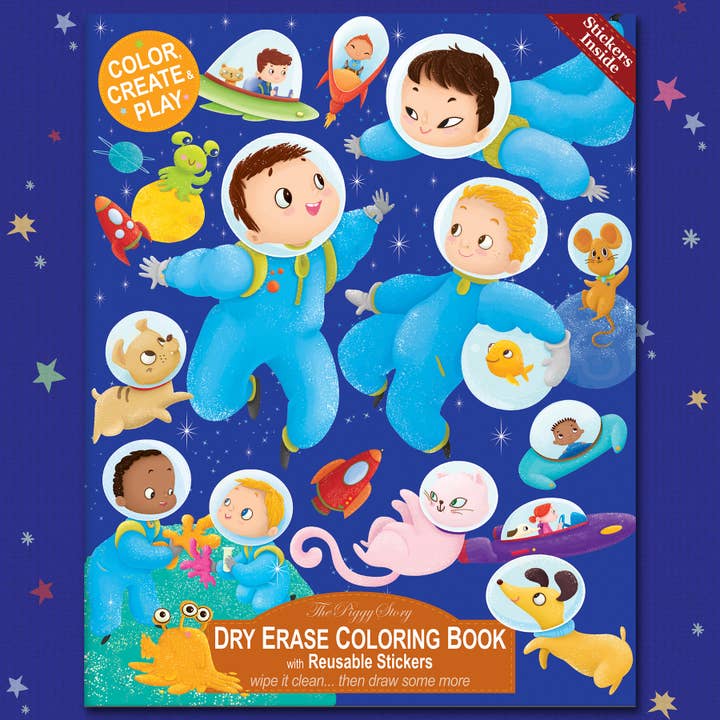 The Piggy Story - Wholesale Coloring Book - Kids & Baby - Space Adventure Dry Erase Coloring Book