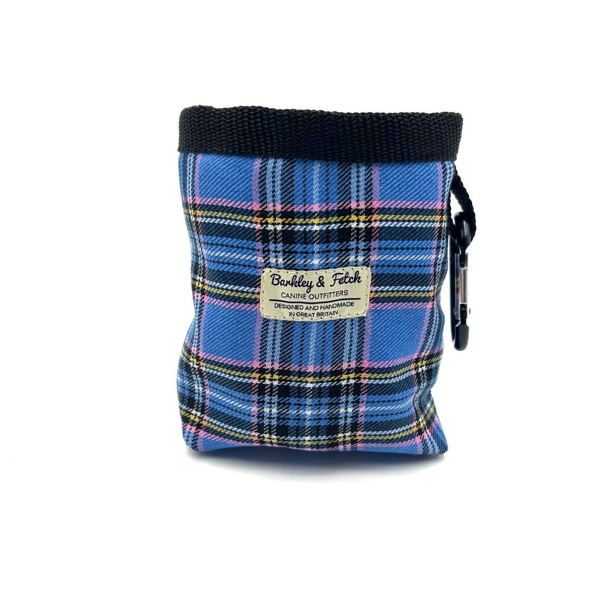 Barkley and Fetch – wholesale Pet treat bag – Dog – Blue Tartan Treat Bag