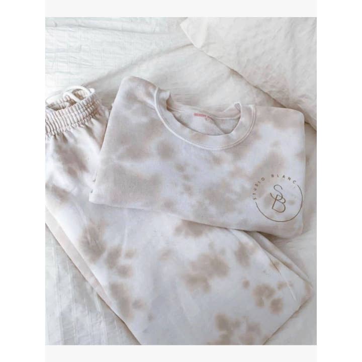 Tie-Dye Sweat Set with Custom Logo/Text for wholesale by Desert Dyes, LLC