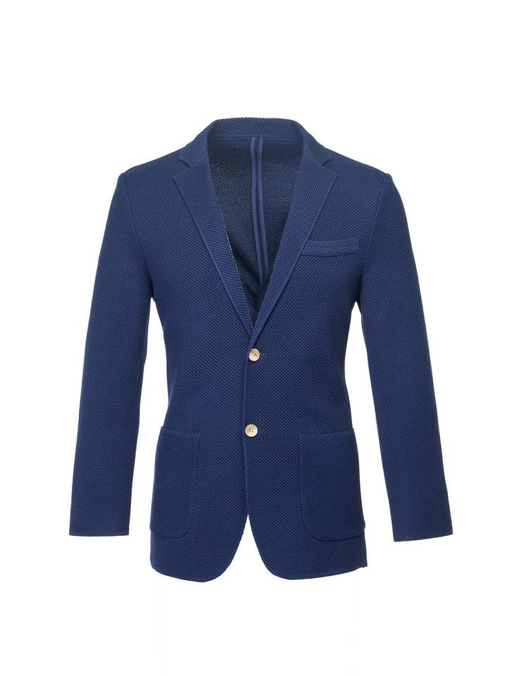 Mörkblå Alba stickad jacka för wholesale av Luchiano Visconti