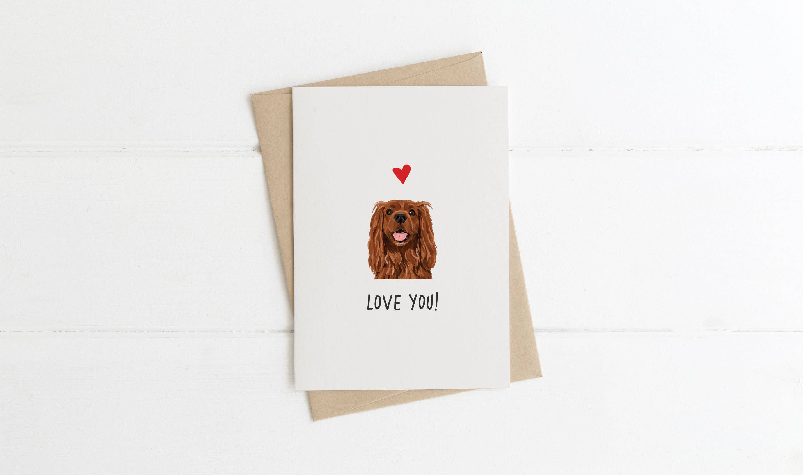 Richarts Designs – wholesale Everyday greeting card – A6 Dog card, mini dog cards, love you, from the dog10
