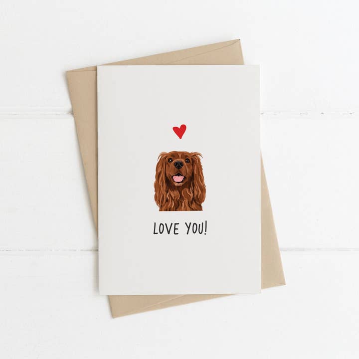 Richarts Designs – wholesale Everyday greeting card – A6 Dog card, mini dog cards, love you, from the dog10