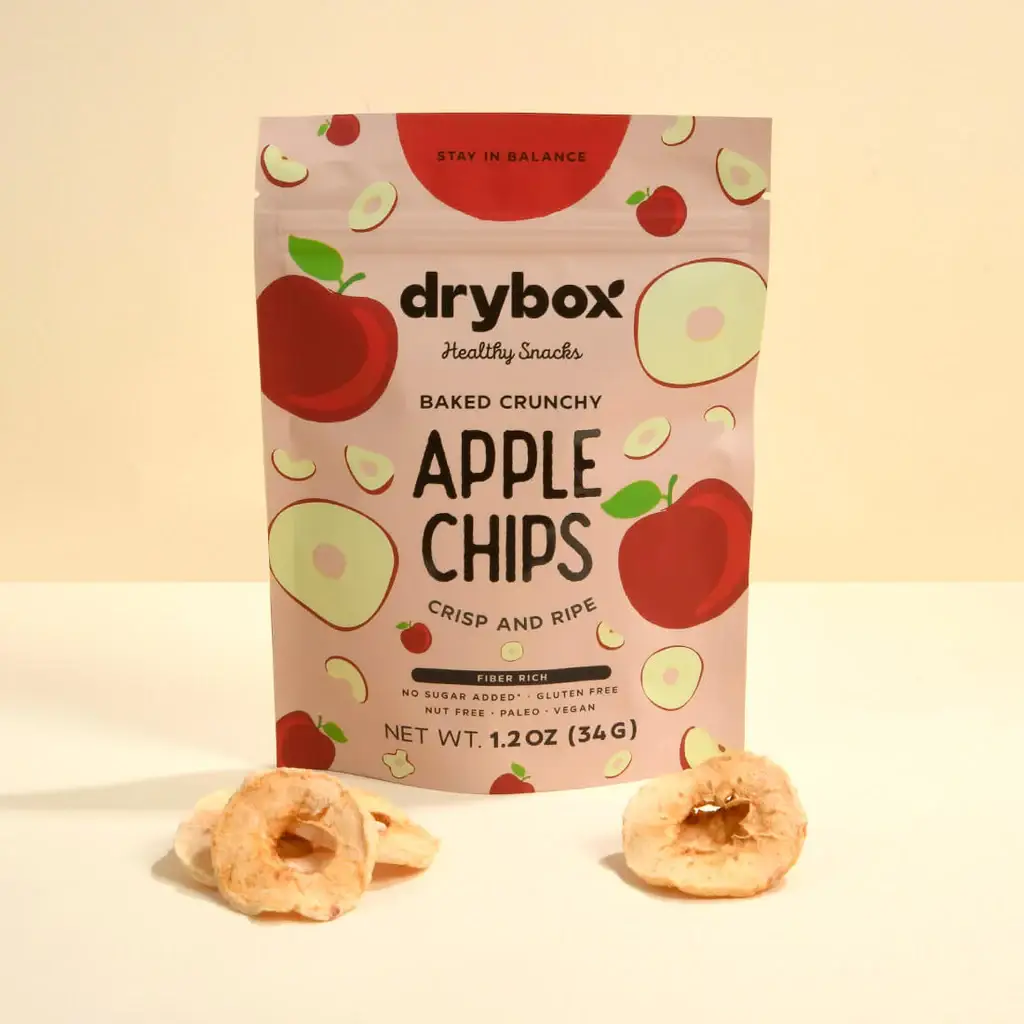 Biggbrands GmbH – Großhandel Fruchtsnacks – Drybox Trockene Apfelchips - Chips Doypack (34g) 1,2OZ2