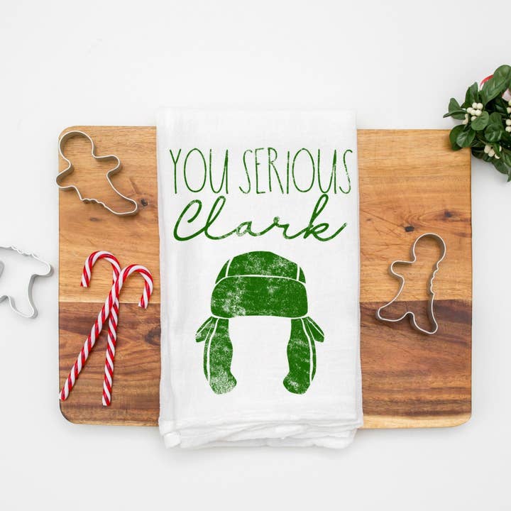 You Serious Clark Green Kitchen Towel for wholesale by Love You a Latte Shop