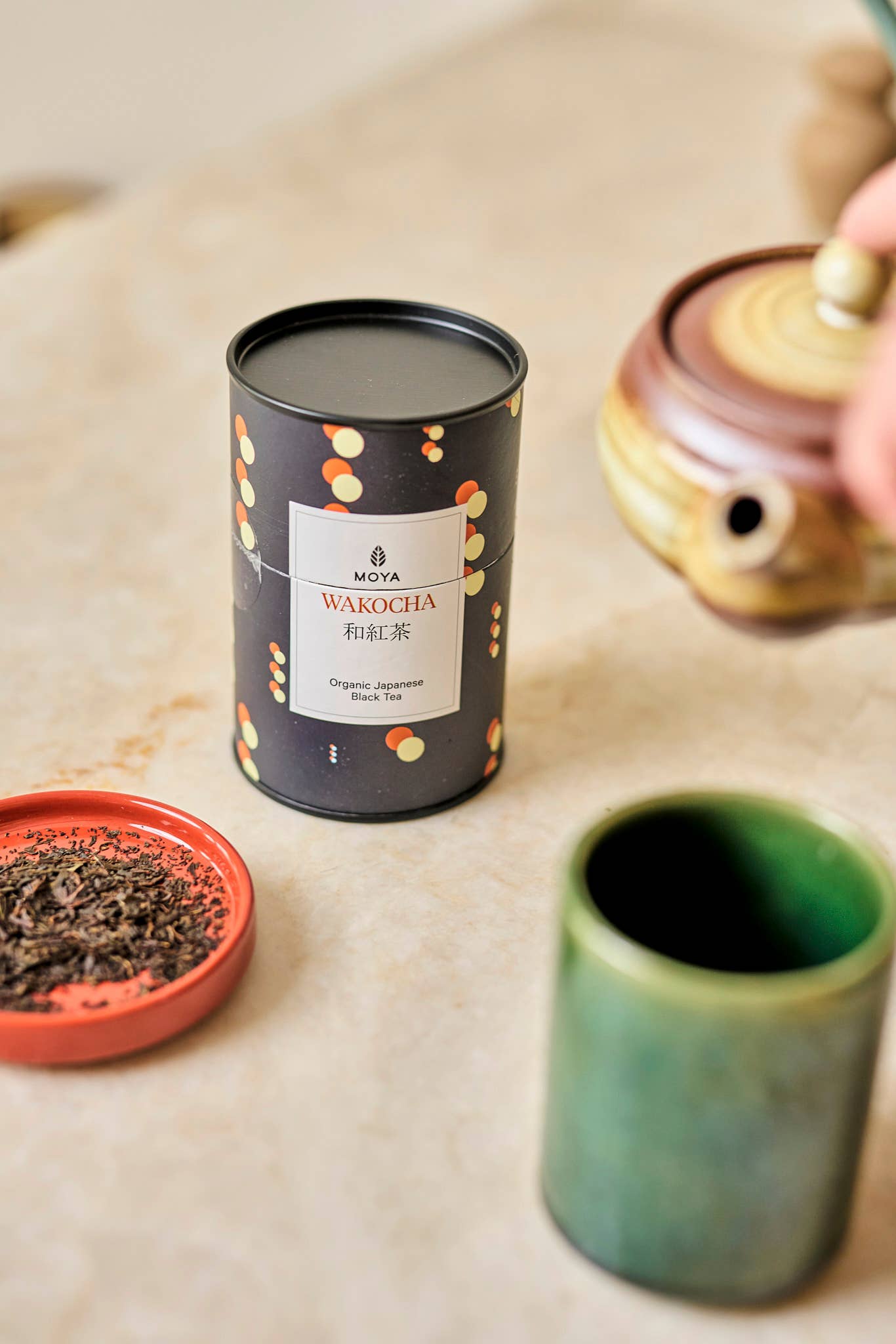 Moya Matcha – wholesale Tea set – Moya Tea 2 Kasai Mugs Organic Leaf Tea Set2