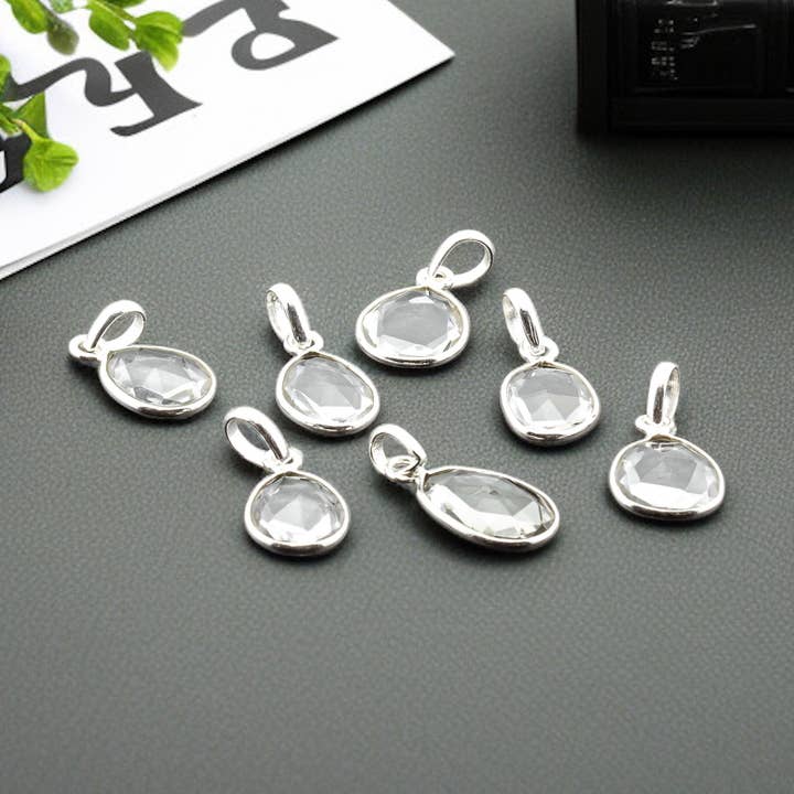 Abstracte Hangerkettingen van Bergkristal Sterling Zilver 925 voor wholesale door Quasar Gems USA