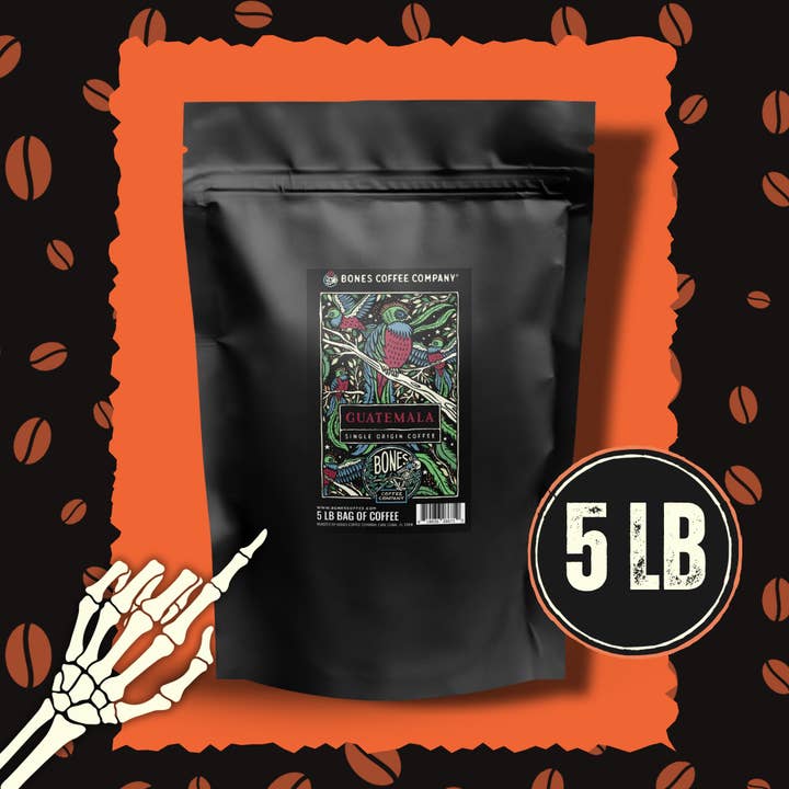 Guatemala Single-Origin Coffee | 5lb | Whole Bean & Ground for wholesale by Bones Coffee Company
