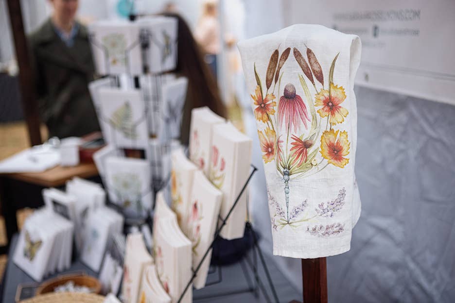 Sarah Rose – Toalha de chá por atacado – Toalha de chá de linho biológico Ode ao Lago1