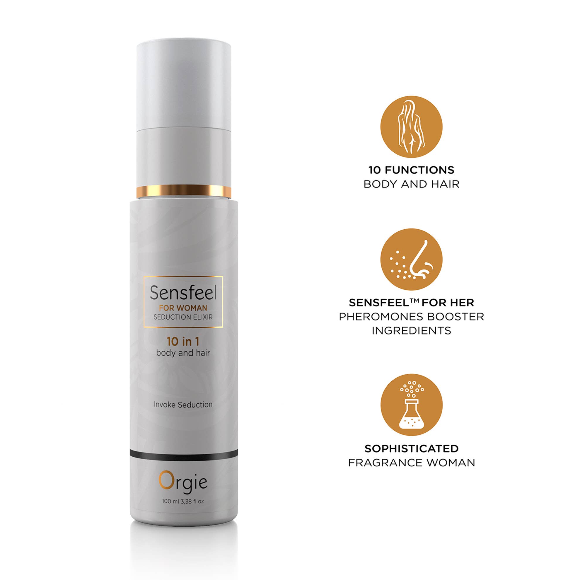 Orgie - Vente Parfum/Eau de toilette - Sensfeel for Woman Elixir de séduction 10 en 1 Corps et Cheveux1