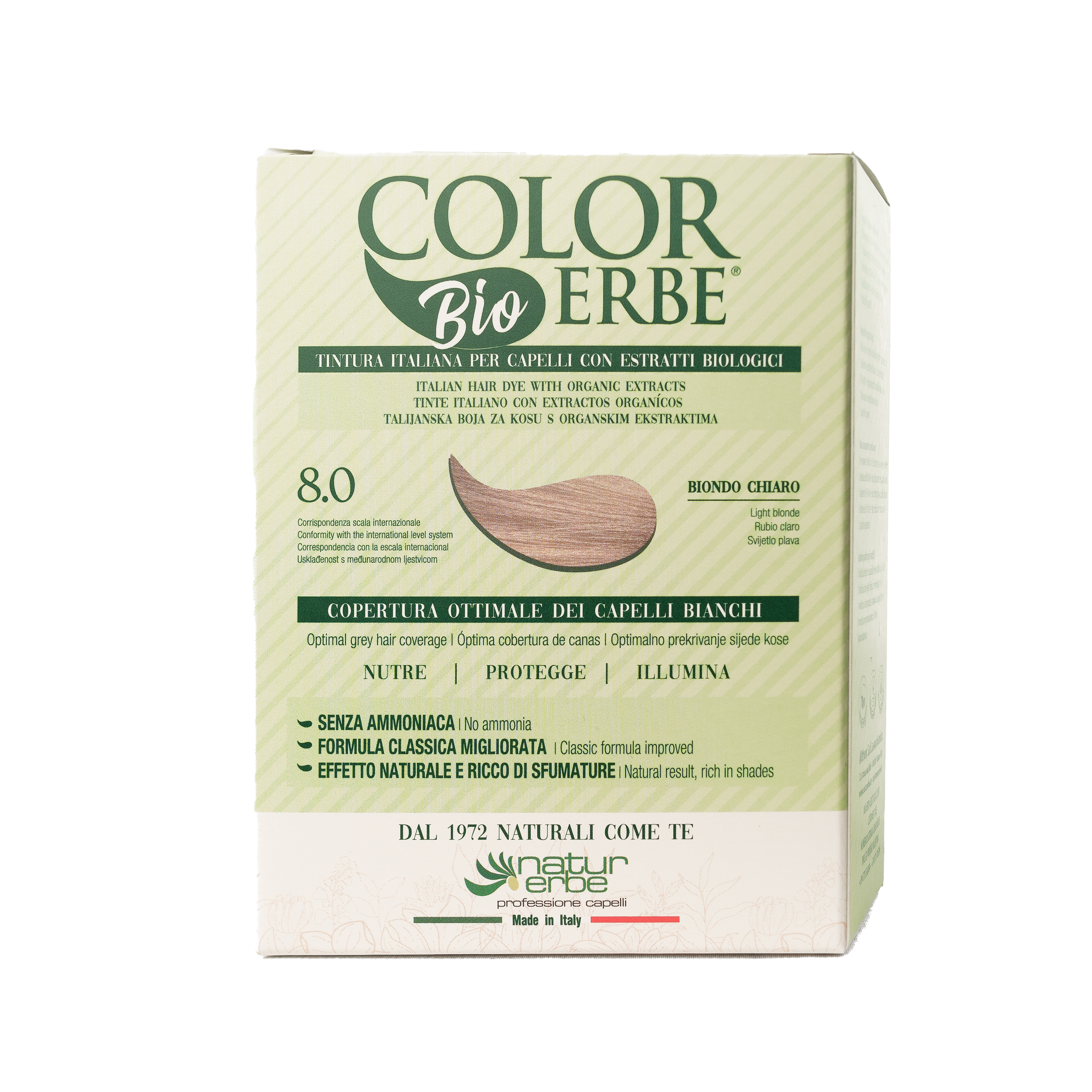 COLOR ERBE - Wholesale Hair Dye - Color Erbe Estr. Dye Bio Light Blonde (8.0) - Made in Italy4