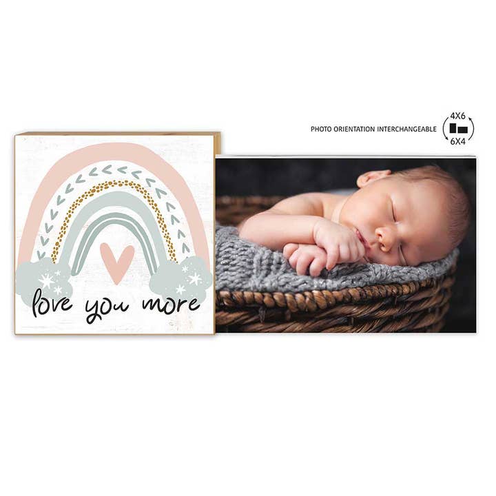 Kindred Hearts - Wholesale Picture Frame - Kids & Baby - Love You More Rainbow with Heart Floating Photo Frame1