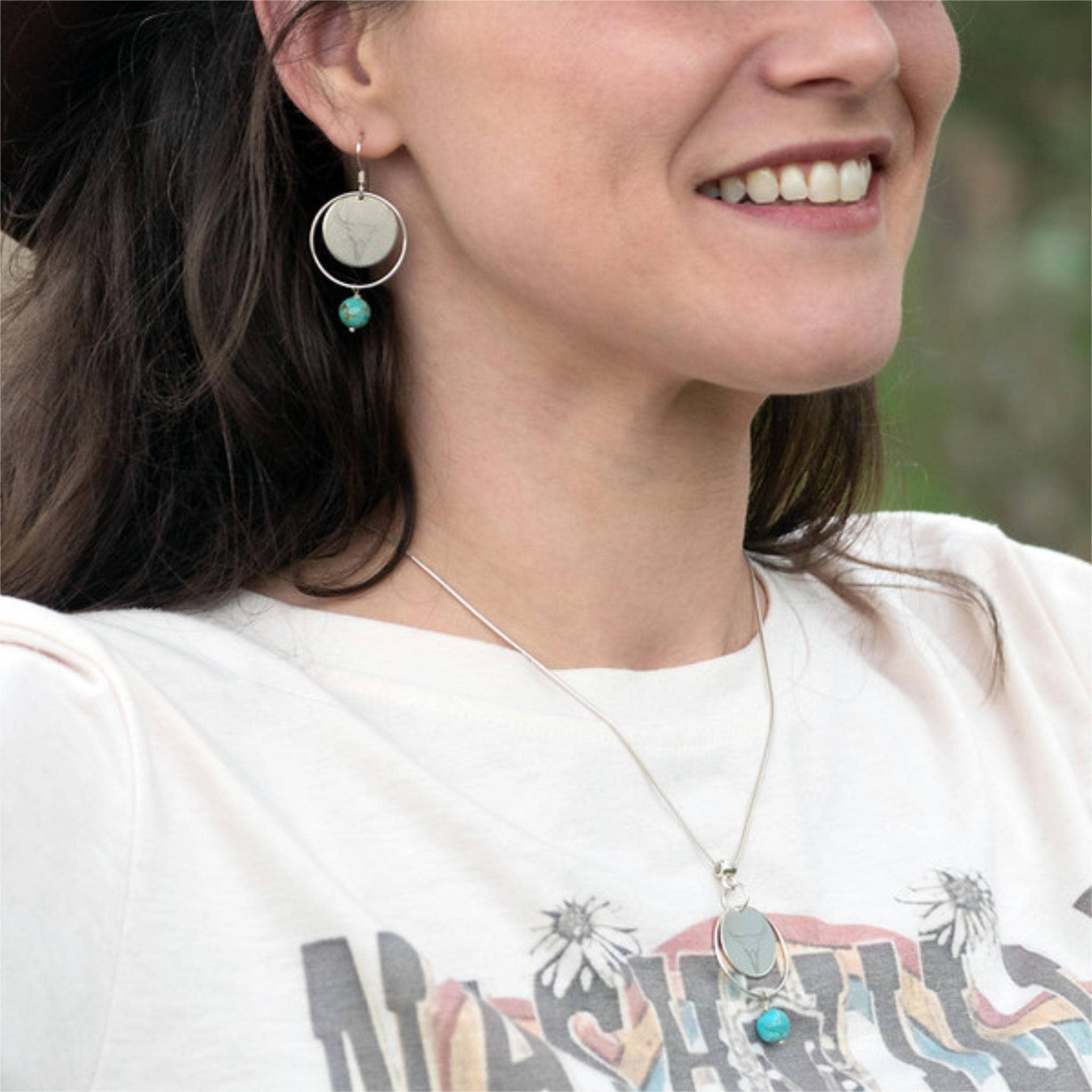 Buckaroo Bling LLC dba Bling Boheme - Wholesale Dangle Earrings - Handmade Drop Earrings .925 Sterling Silver + Turquoise 3