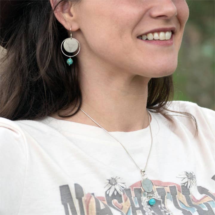 Buckaroo Bling LLC dba Bling Boheme - Wholesale Dangle Earrings - Handmade Drop Earrings .925 Sterling Silver + Turquoise 3