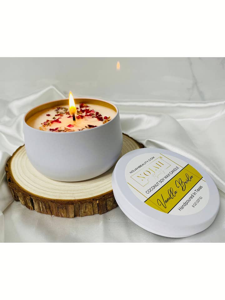 Vela Brûlée de vainilla para venta al por mayor de Nojah Beauty® LLC