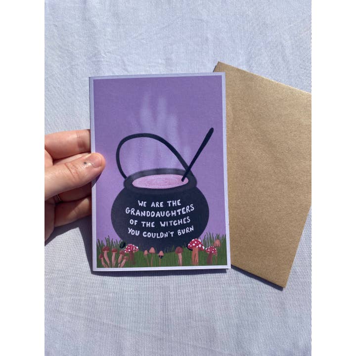 Kai Kathleen – Cartão de saudação diária por atacado – Witches A6 Cartão Eco Reciclado com Envelope4