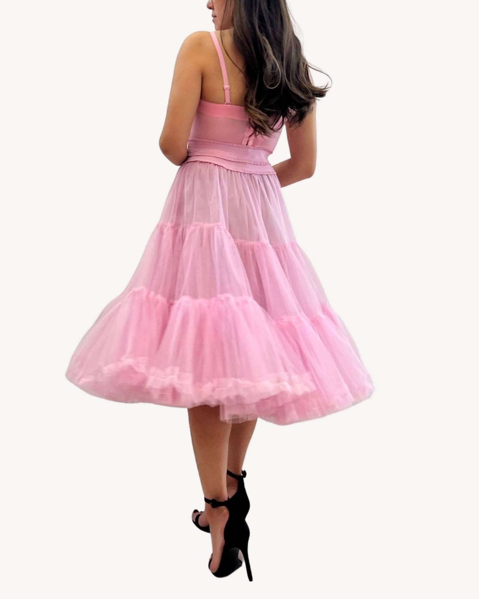 Invitadissimas - Wholesale Skirt - Women's - Pompous tulle midi skirt J87518