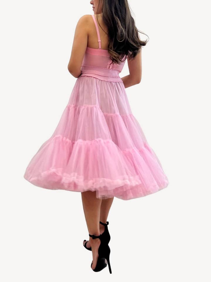 Invitadissimas - Wholesale Skirt - Women's - Pompous tulle midi skirt J87518