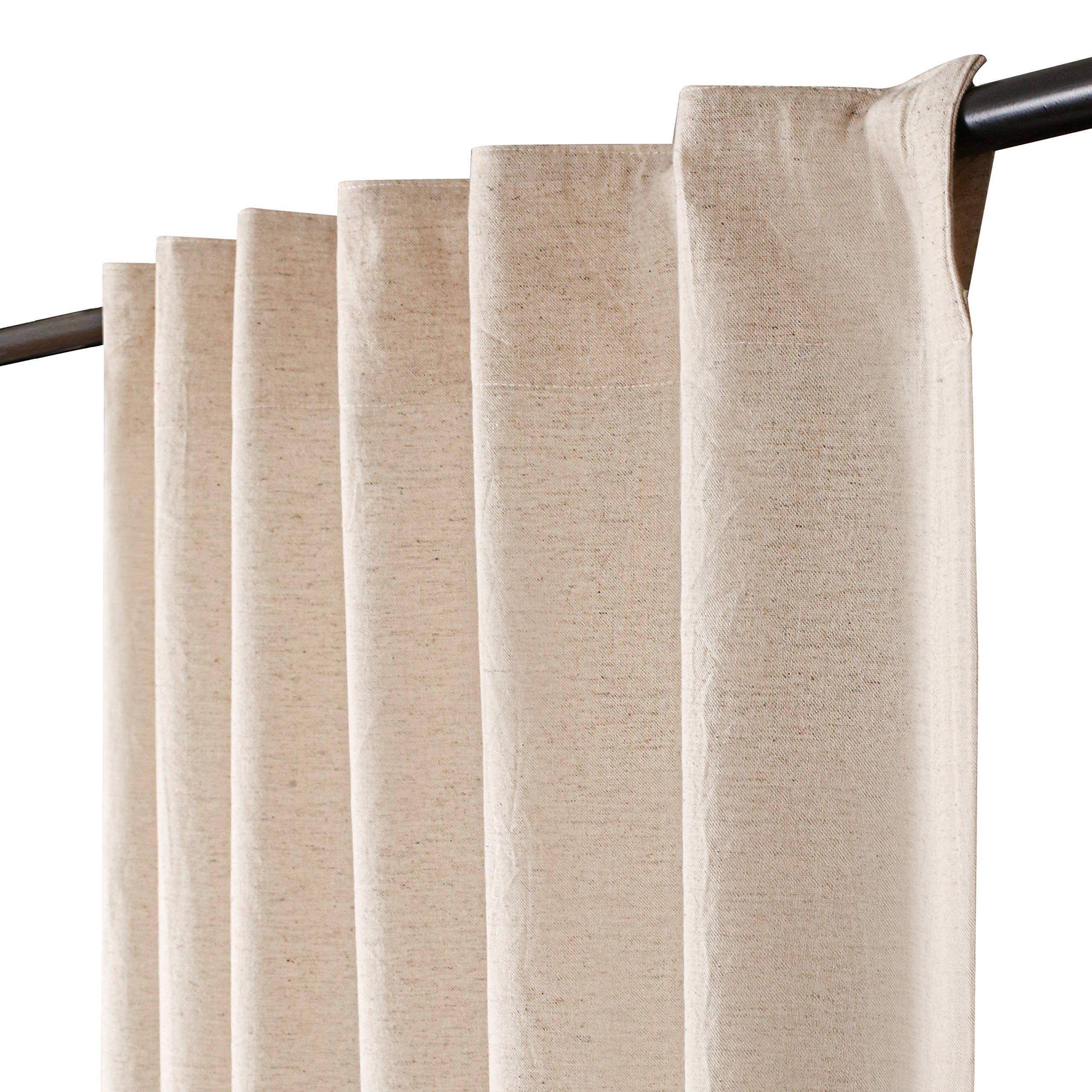 Linen Cotton Tab Top Natural Curtains, 50x108" - Set of 2 for wholesale on Faire0