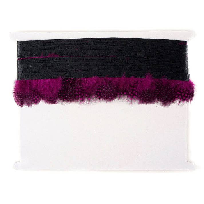 Zucker Feather Products – wholesale Feathers – Guinea Plumage Feather Fringe - Very Berry2