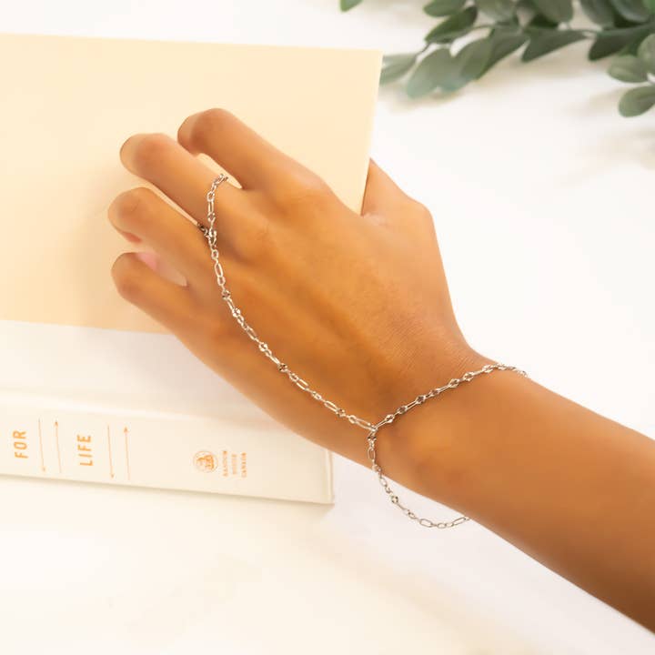 WJW - Wholesale Link & Chain Bracelet - 18K Gold PVD Stainless Steel Smooth Lip Hand Chain8