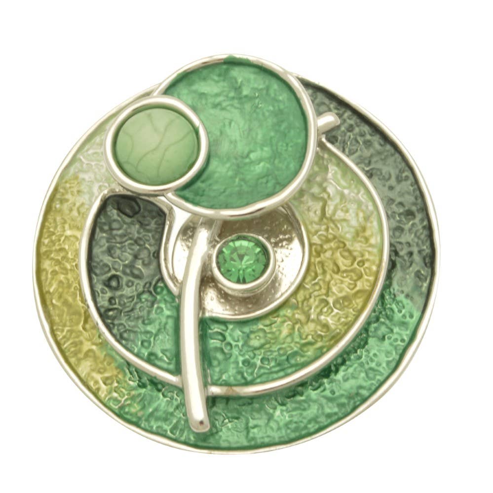 Miss Milly Limited – wholesale Brooch – Green Crystal Tree Magnetic Brooch0