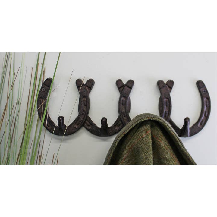 Geko Products - Wholesale Wall Hook - Rustic Cast Iron Wall Hooks, Horseshoe Design