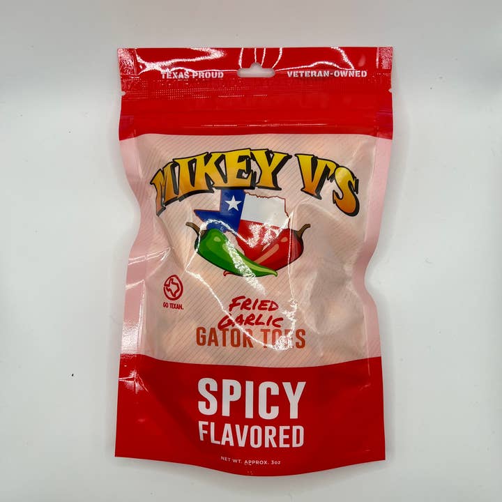 Mikey V's Foods - Wholesale Chips - Gator Toes (Deep Fried Garlic) - Spicy