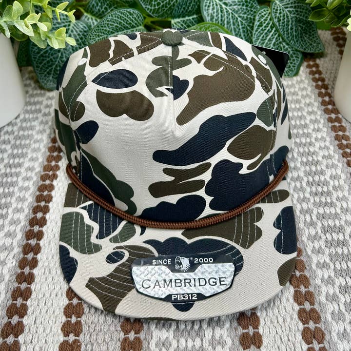 Camo hat with rope hat for wholesale by Vs design shop boutique