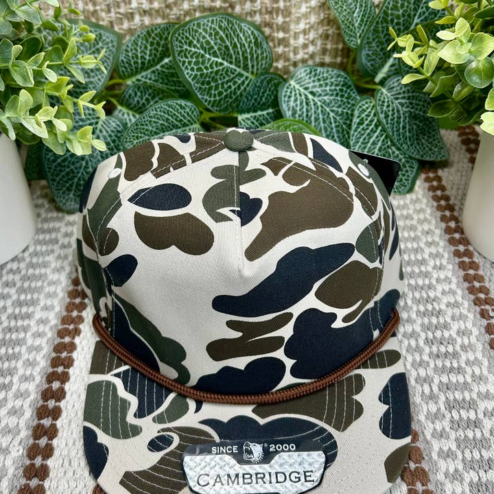 Camo hat with rope hat for wholesale by Vs design shop boutique