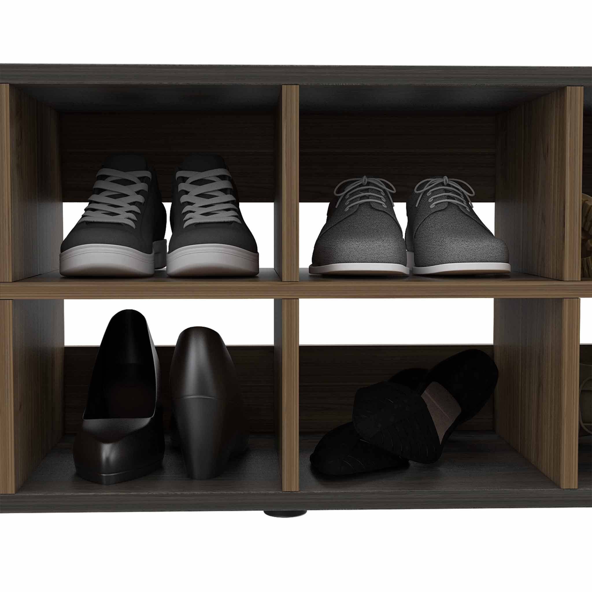Espresso-mahogny Ingångslagringsenhet, åtta skokapacitet för wholesale på Faire5