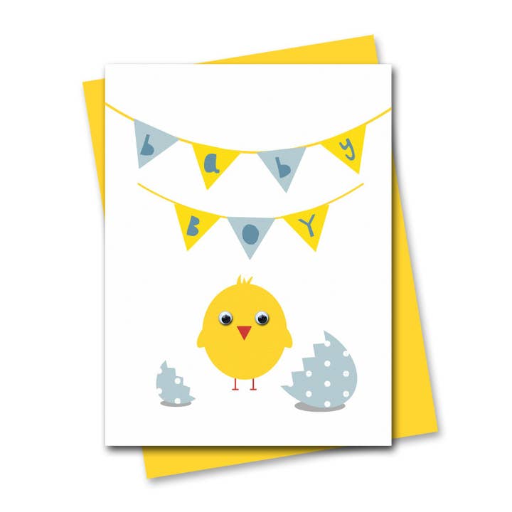 Baby Boy Card | New Baby Card | New Born Baby Card for wholesale by Stripey Cats Cards