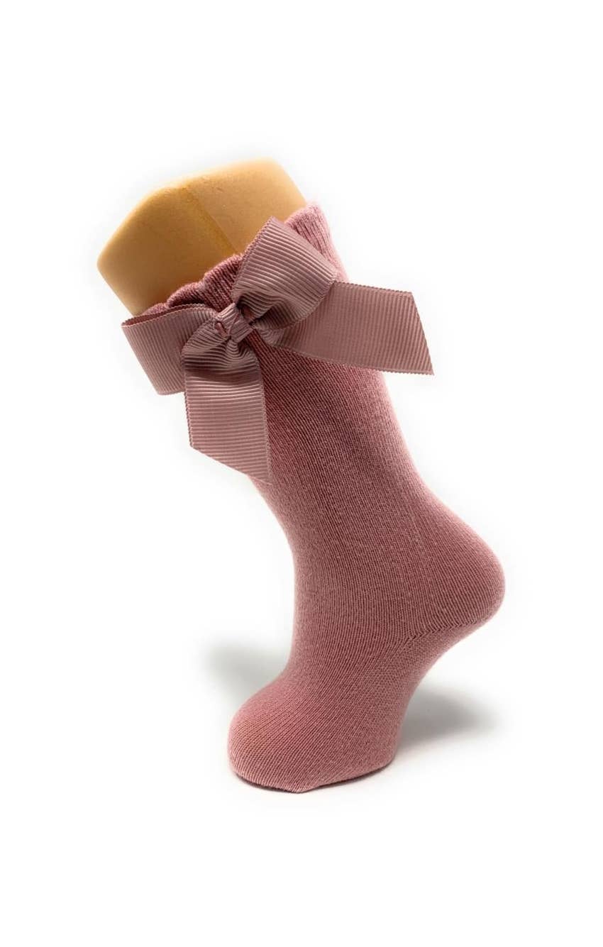 Carlomagno - Wholesale Socks - Kids - Knee Socks With Gross Grain Side Bow16