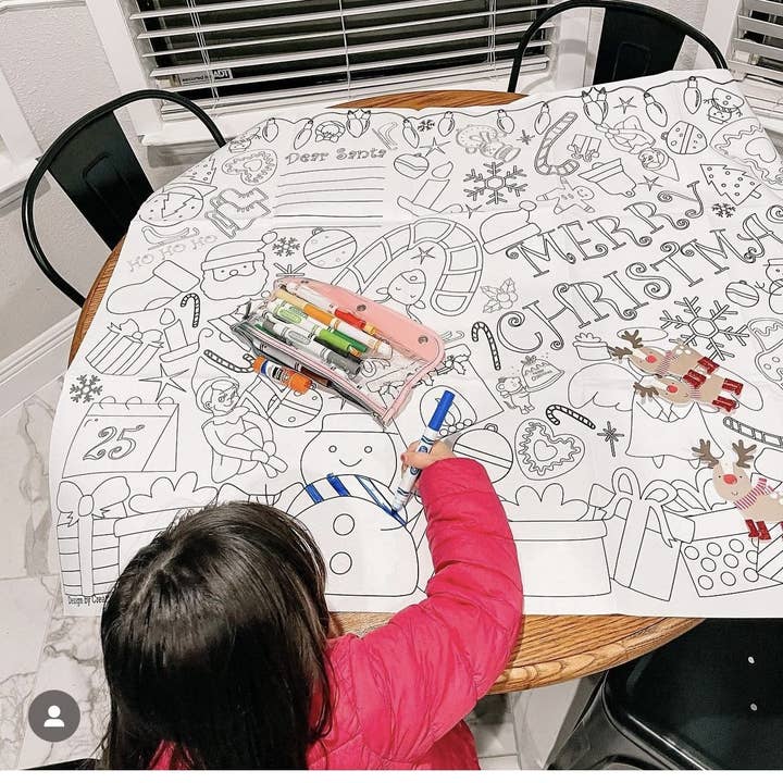 Creative Crayons Workshop – Großhandel Tischdecke zum Ausmalen – Kind & Baby – Tischdecke zum Ausmalen von Weihnachten | Familienaktivität zu Weihnachten