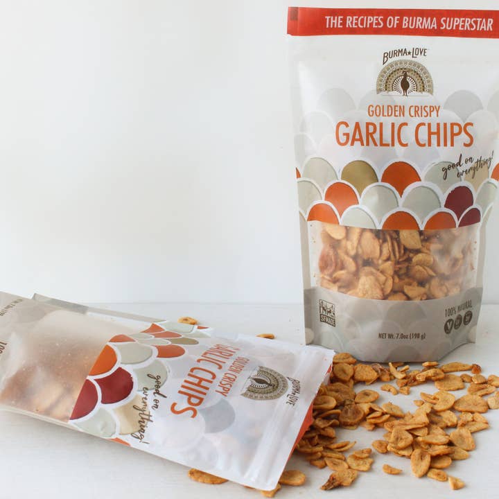 Burma Love Foods Company - Wholesale Chips - Golden Crispy Garlic Chips