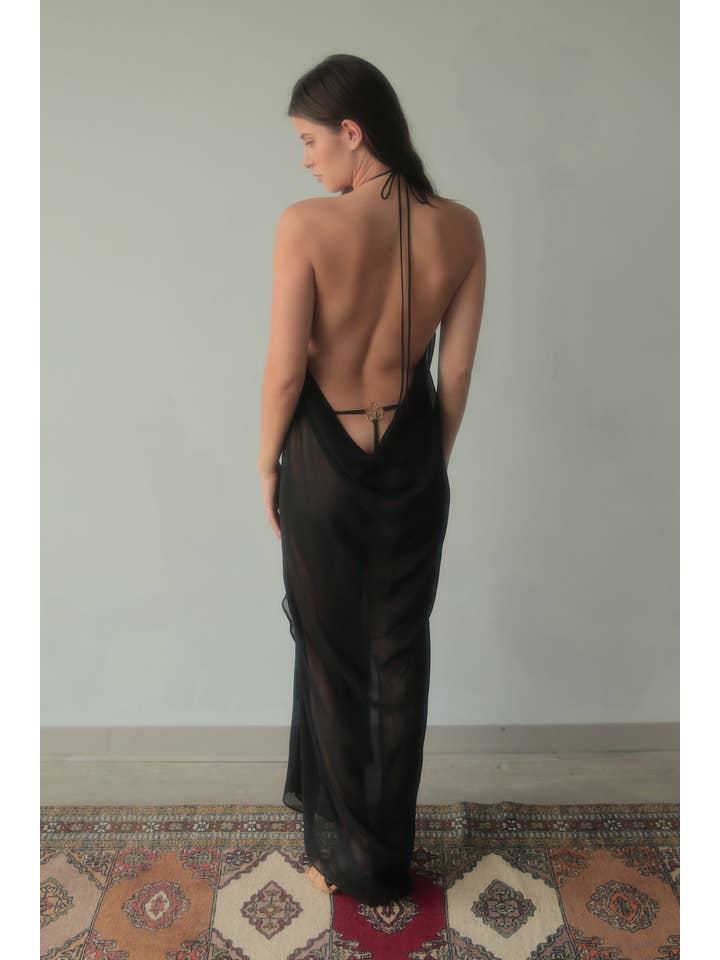 KAT ZARRA - Vendita all'ingrosso Vestito - Donna - Abito halter in seta2